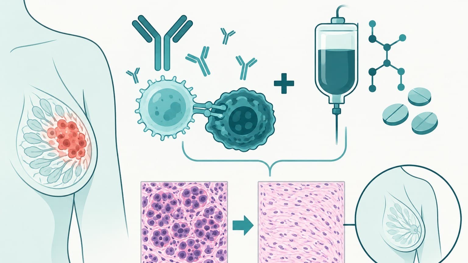 Illustration: pembrolizumab chemotherapy breast cancer pathology